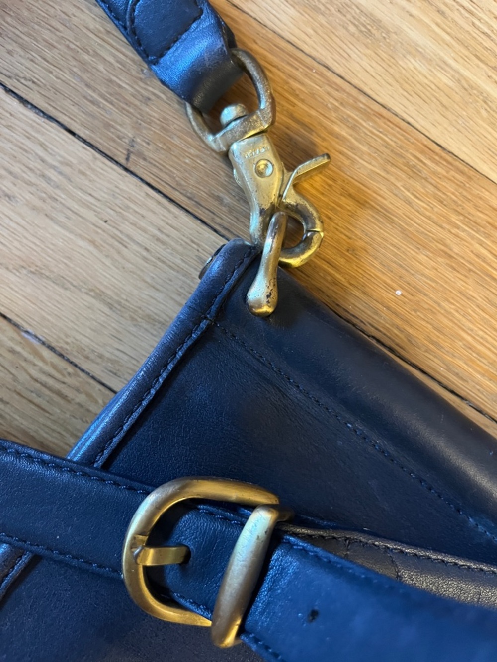 Coach Navy Leather Beekman Brief - Picture 3 of 8